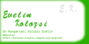 evelin kolozsi business card